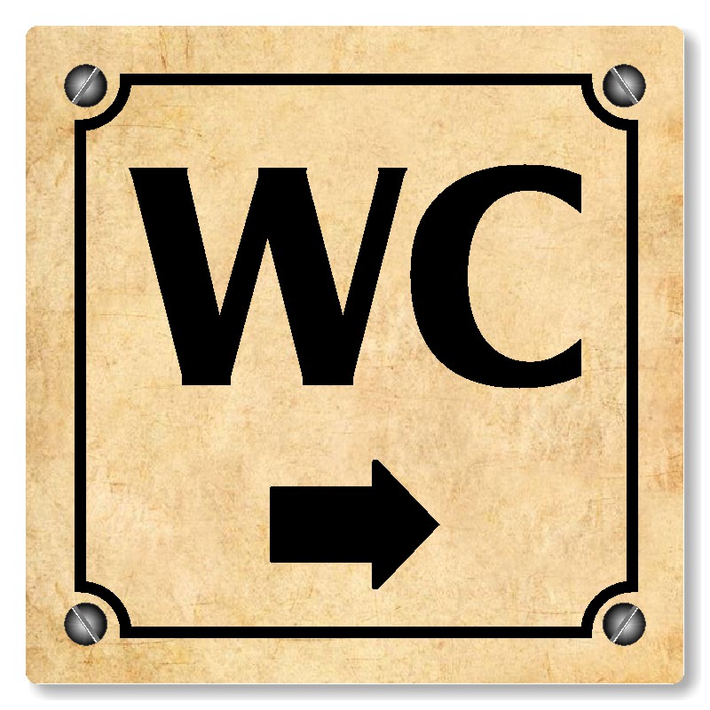 WC vpravo, 100x100mm, pergamen, Kansas